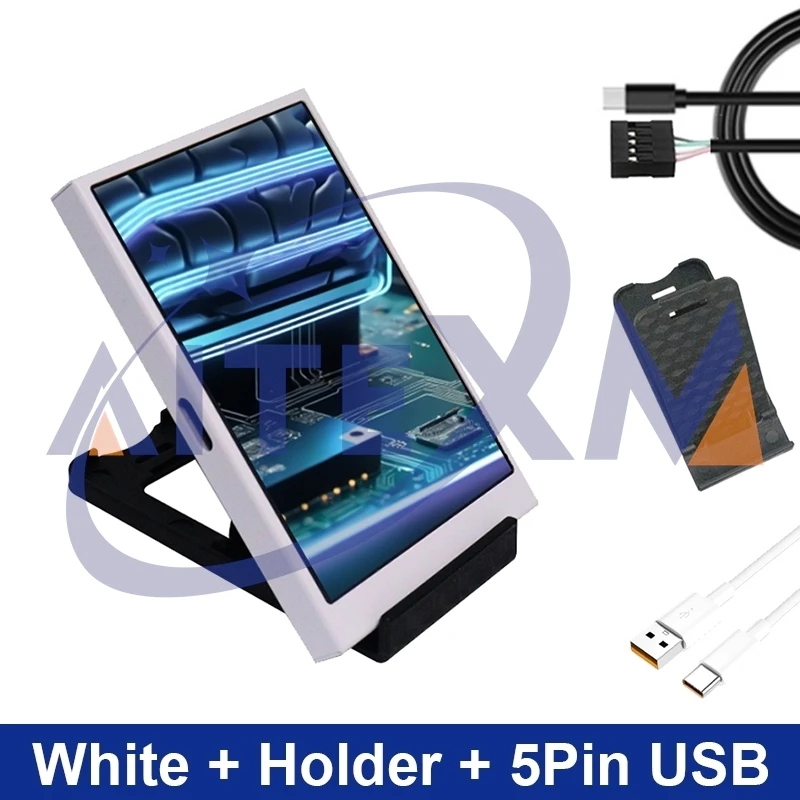 AITEXM pantalla secundaria IPS tipo C de 3,5 pulgadas para ordenador CPU GPU RAM HDD pantalla 320*480 Monitor LCD USB libremente AIDA64 Win 10 11 - imagen 4
