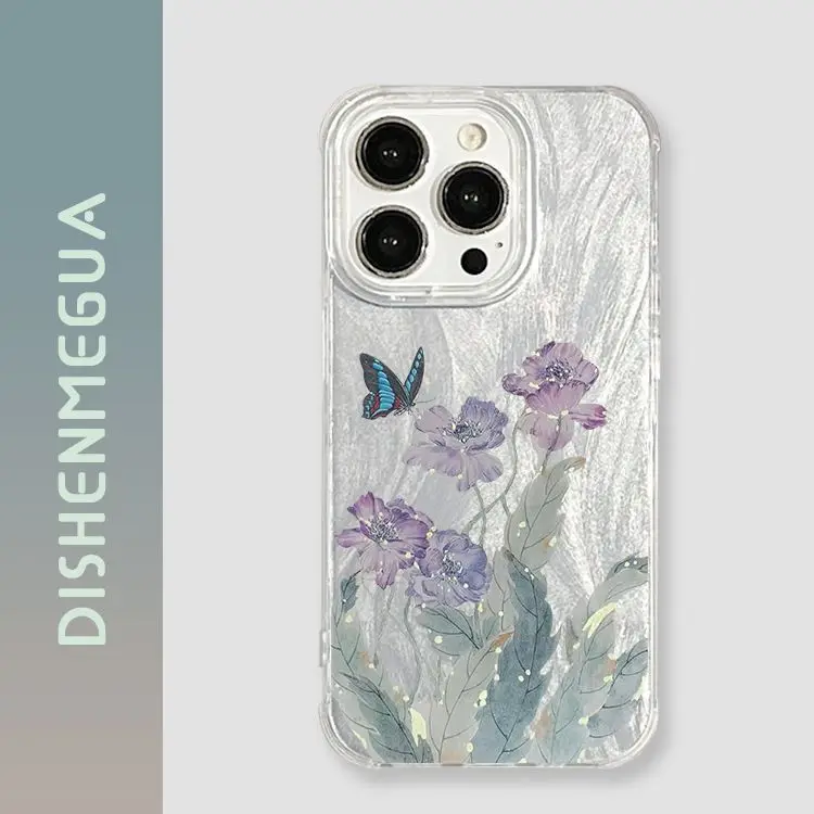 Funda de teléfono para iPhone 16 15 Pro Max 16E 14 13 12 11 XS XR funda de flores pequeñas rosas para iPhone 7 8 Plus SE2 - imagen 3