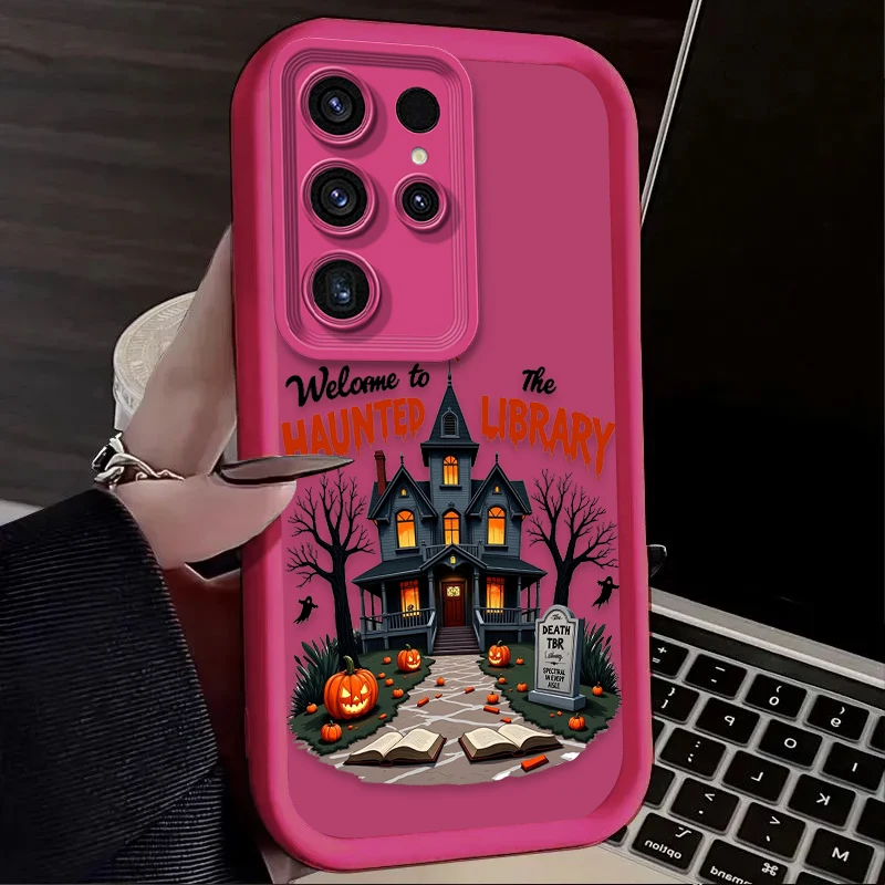 Funda con patrón de tema de Halloween para Samsung Galaxy S24 S23 S25 Ultra S22 S21 Plus FE A56 A36 A26 A16 A06 A15 A25 A35 A55 5G - imagen 3