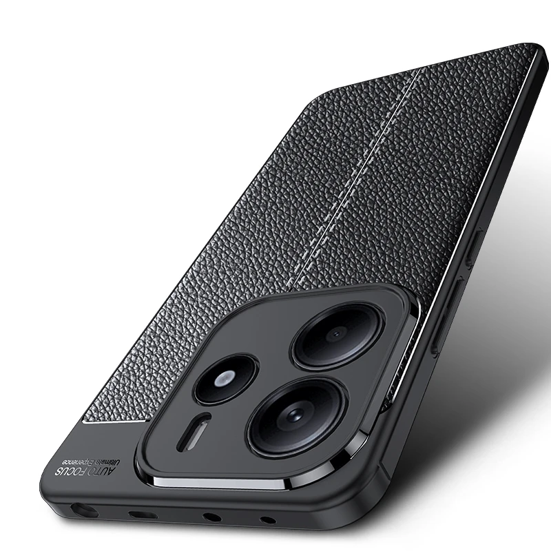 Para Redmi Note 14 4G funda Xiaomi Redmi Note 14 4G Capas a prueba de golpes parachoques trasero TPU Fundas de cuero suave Redmi Note 14 4G