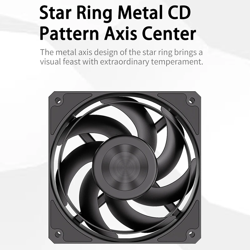 TEUCER B12 ventilador de refrigeración de alto rendimiento 120mm 4 pines PWM 3000RPM ventilador con cubierta alta presión de viento rodamientos de bolas dobles enfriador de aire de PC - imagen 4