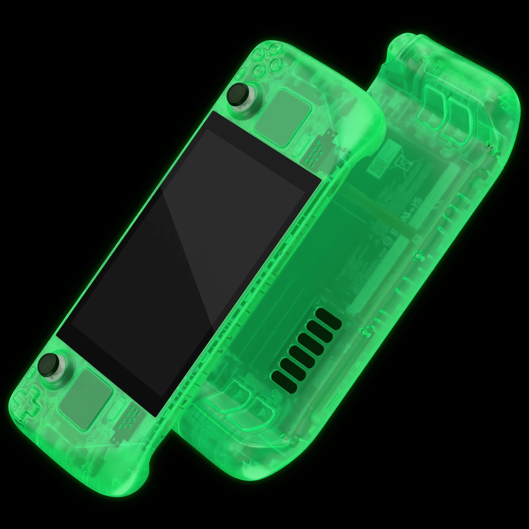 eXtremeRate que brilla en la oscuridad - Funda de carcasa de repuesto verde DIY para Steam Deck LCD o OLED (selectar su modelo) - imagen 3