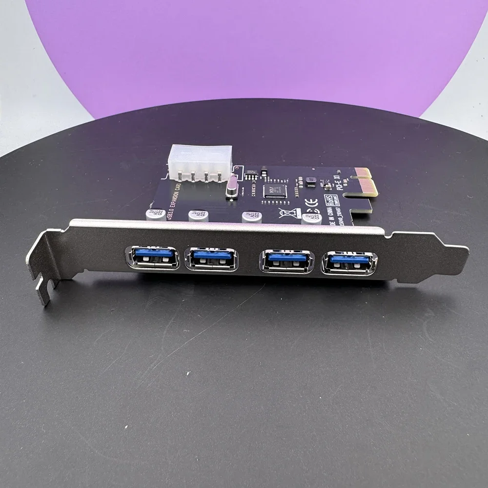 Tarjeta de expansión PCI-e USB 3,0 de 4 puertos PCI express PCIe USB 3,0 adaptador hub controlador USB3.0 de 4 puertos USB 3 0 PCI e PCIe express 1x - imagen 4
