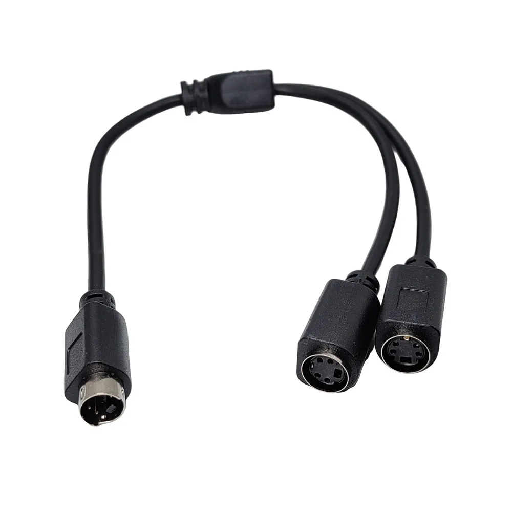 S-video1 punto 2 Y Cable adaptador divisor S-Video 1 macho a 2 hembra Cable 0,25 M