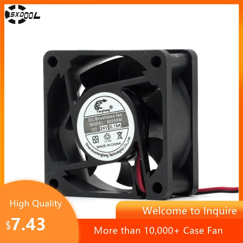 60 mm FENGHENG 6025SM 24 V 0.15 A 6025 6 CM Ventilador de enfriamiento