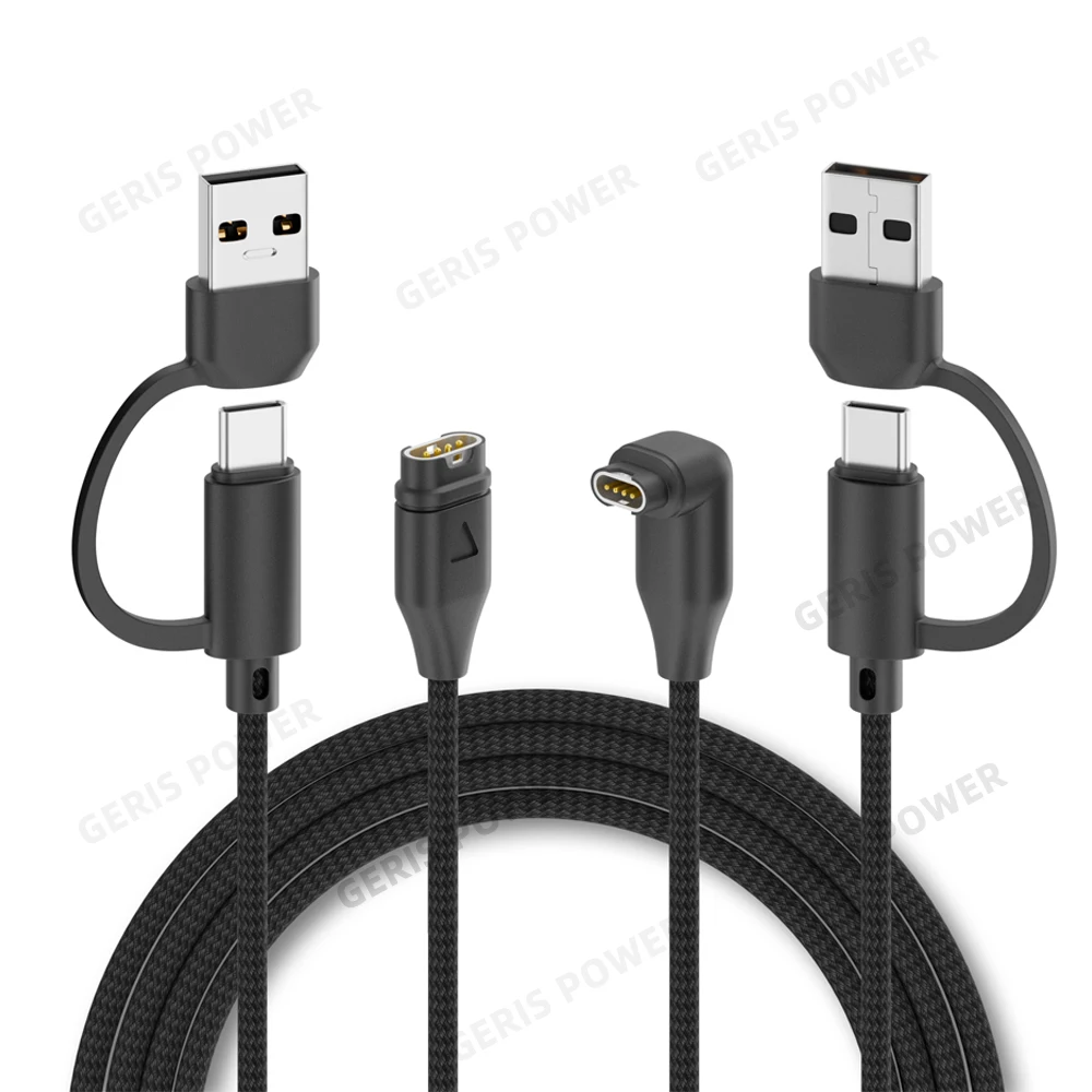 Cable cargador magnético USB/tipo C 2 en 1 para Garmin Fenix 5 5S 5X Plus 6 6S 6X Pro 7 7S 7X forerunner 45 55 165 255 945 965 - imagen 2