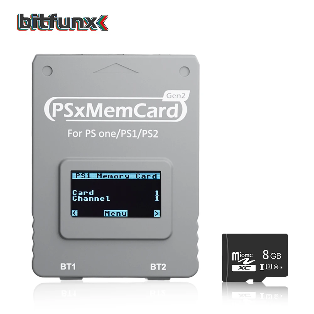 Bitfunx PSxMemCard Gen2 Store Juego ahorra juegos de PS1 y PS2 para consolas de juegos PlayStation1 PS one Playstation2 - imagen 2