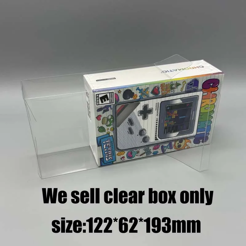 Para ModRetro Chromatic MC - Estuche de exposición protector transparente para almacenamiento de colección de cajas de cartuchos de juego Retro GBC