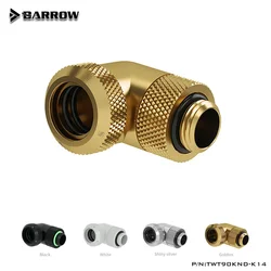 Adaptador Barrow G1/4 Codo Giratorio 90° para Tubo 12mm/14mm Refrigeración PC