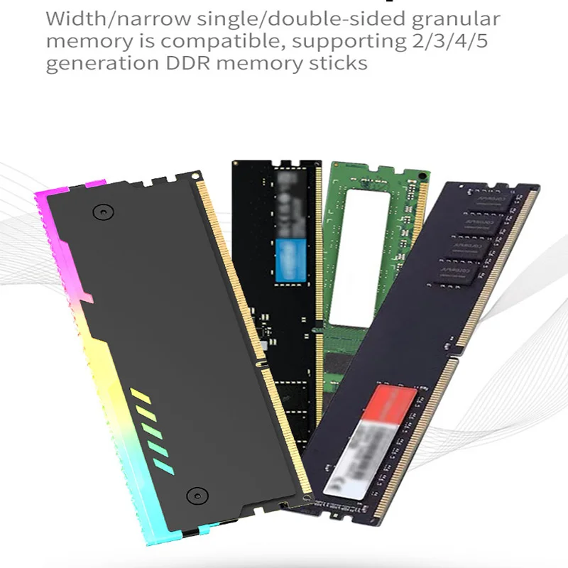 TEUCER RM-1 Módulo de memoria de escritorio de aluminio Chaleco de disipación de calor, chaleco de disipación de calor de memoria de escritorio con efecto de luz ARGB - imagen 4