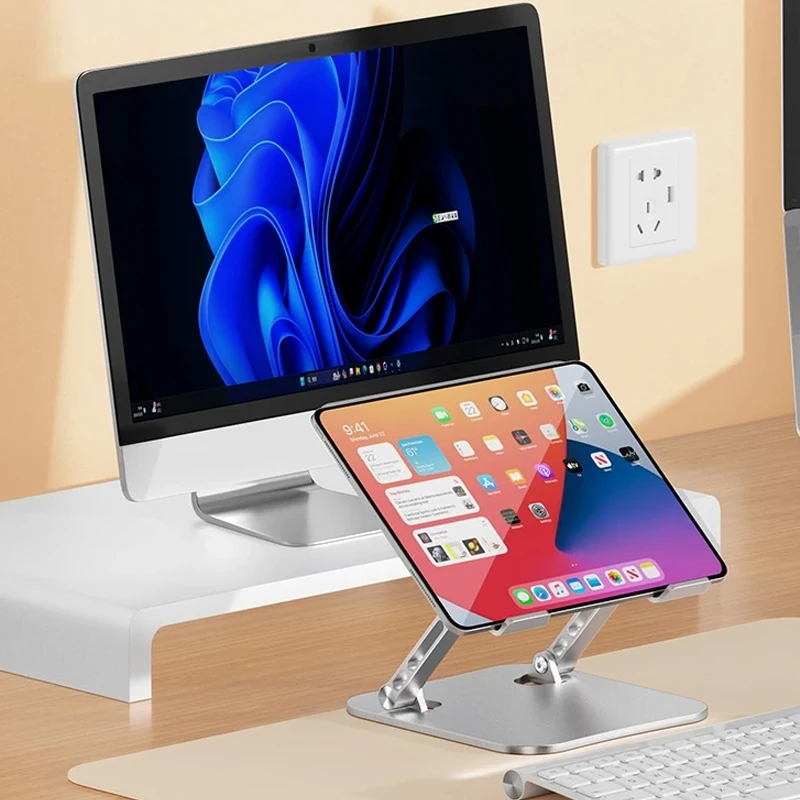 Soporte ajustable para ordenador portátil, base de aluminio para escritorio, compatible con Mac, HP, ASUS, Acer, ThinkPad, Dell y Lenovo - imagen 5