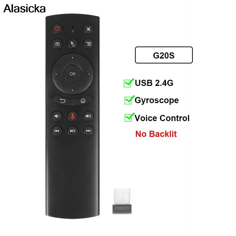 G20S PRO Control remoto por voz inteligente 2,4G inalámbrico retroiluminado BT5.0 Air Mouse giroscopio IR aprendizaje para Android TV Box G20 BTS Plus - imagen 5