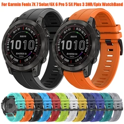 Correa de Silicona Garmin Fenix 7X/6/5 – Liberación Rápida