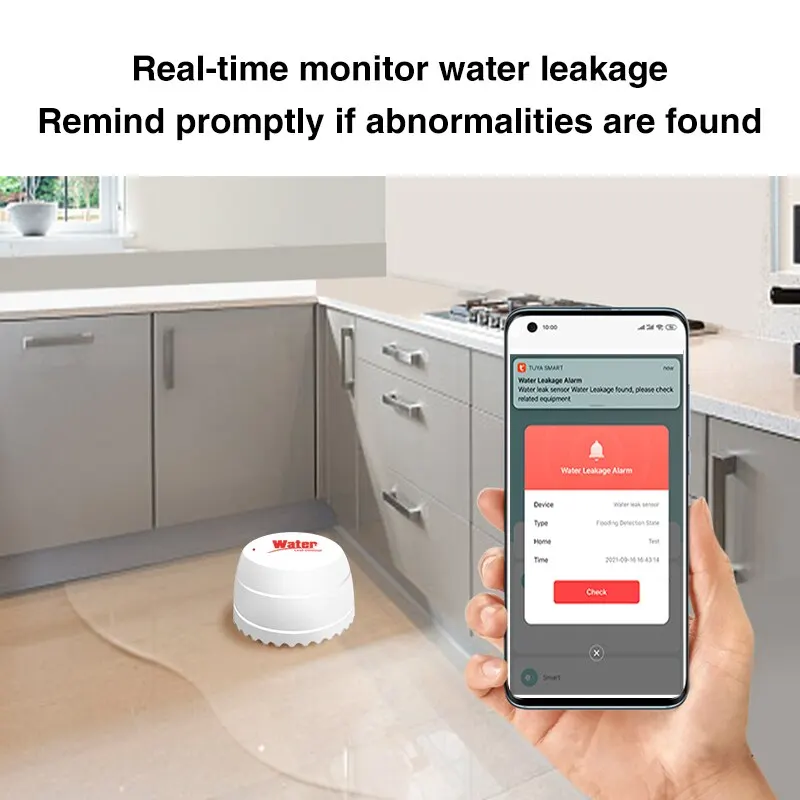 TUYA Zigbee Detector de Fugas Agua – Sensor Inundación Smart Life - imagen 2