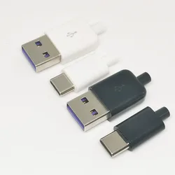 Conector USB-C macho de 24 pines para soldar y reparar cables