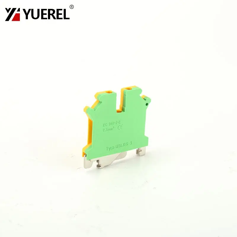 ULSKG2.5 3 5 6 10 16 35 Riel de tornillo de tierra Bloque de terminales Din Protector de tierra Conector eléctrico de cable Modular del Reino Unido - imagen 3