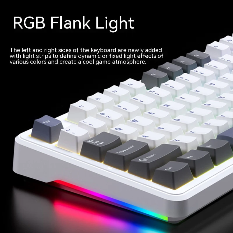 Teclado mecánico AULA F87 Pro 2,4g/Usb/Bluetooth modo Tri inalámbrico 87 teclas Rgb junta Pbt silenciador de 5 capas tecla completa sin impacto - imagen 5