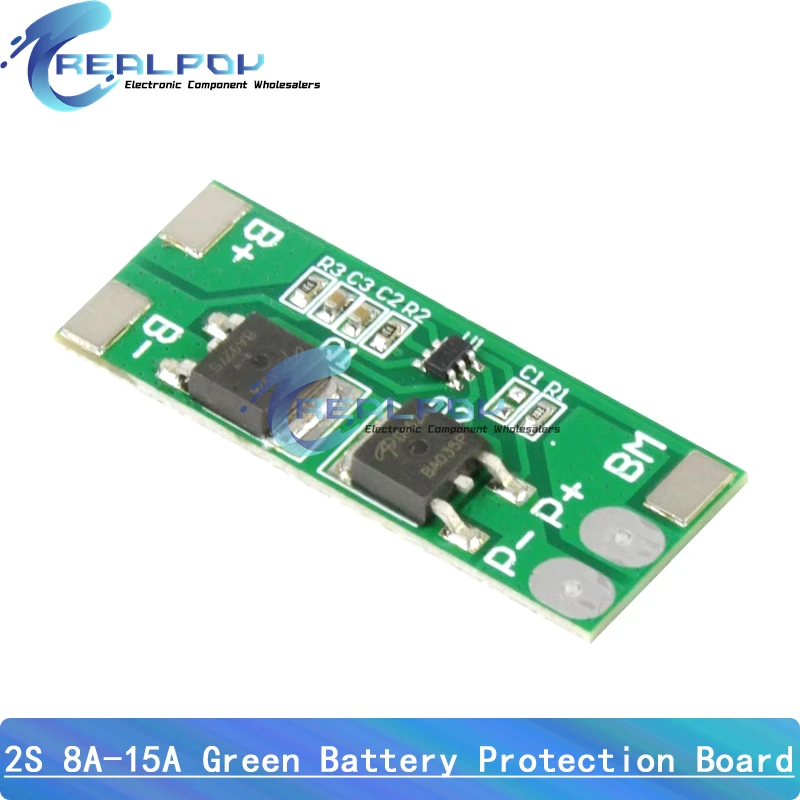 Placa de protección de carga de batería de litio, BMS 2S, 3,2 V, 3,7 V, 8A, LiFePO4, 15A, corriente máxima de 6,4 V, 7,2 V, 18650, paquetes de baterías - imagen 2