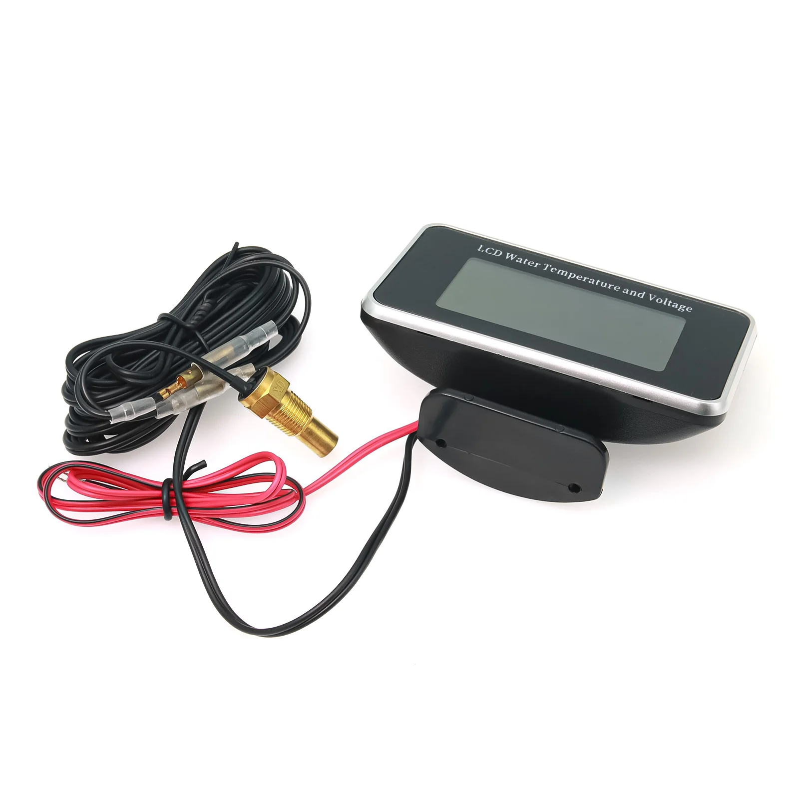 Impermeable LCD Digital coche camión voltímetro agua temperatura sensor de temperatura 10mm Temperatura medidor 12V voltaje - imagen 3