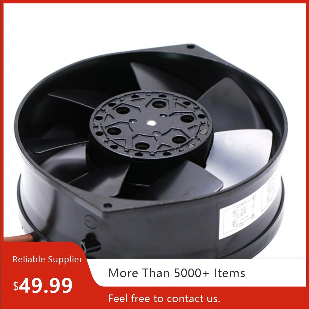 Ventilador de CA de doble voltaje de 170 mm, ventilador de gabinete de equipo de flujo axial de metal completo de 115 V/230 V con flujo de aire IP54, 240 CFM