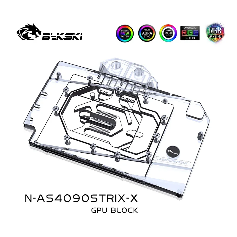 Bykski N-AS4090STRIX-X bloque GPU uso para ASUS TUF GAMING RTX 4090 / RTX4090 ROG Strix tarjeta de vídeo refrigeración por agua/radiador - imagen 3