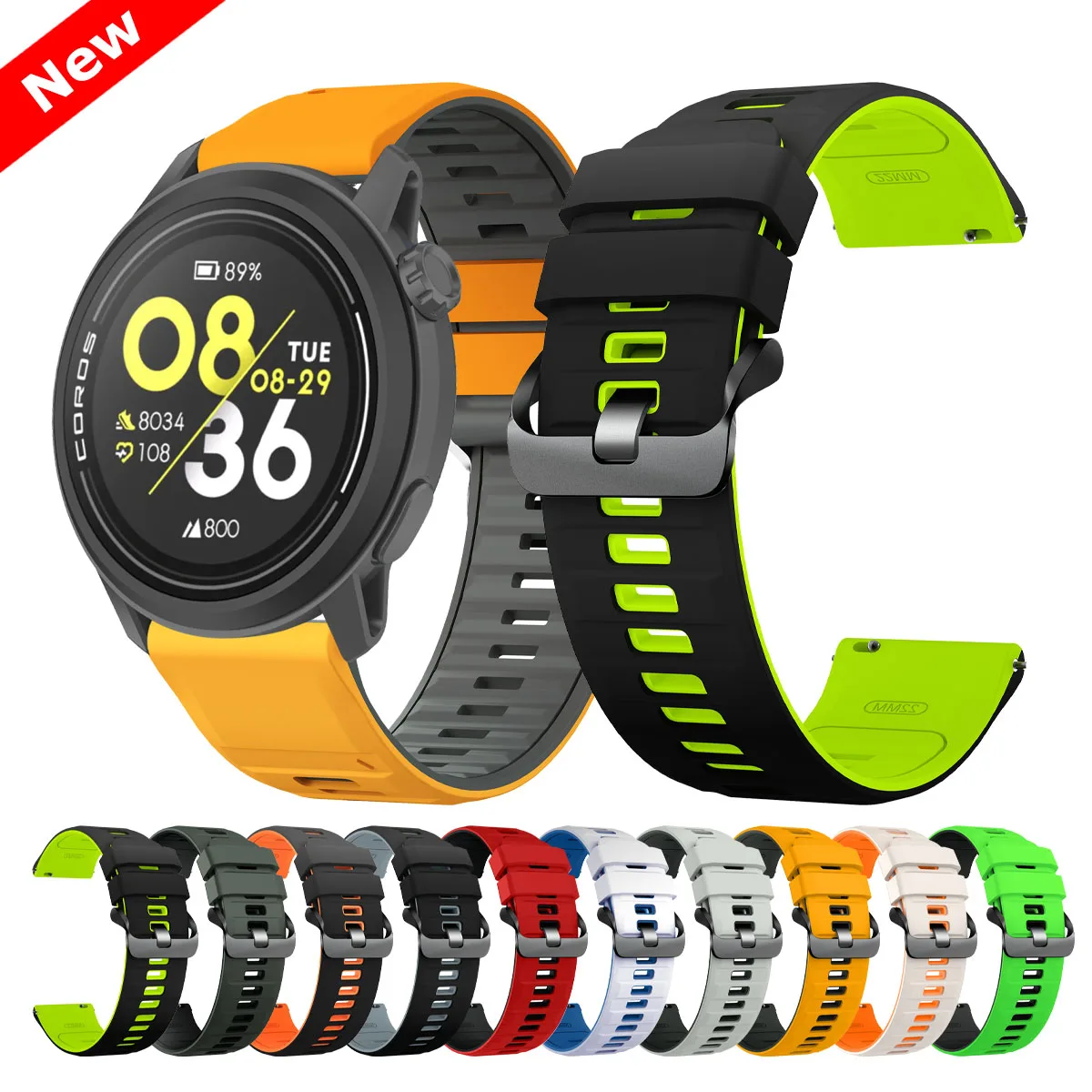 Correa de silicona para reloj COROS APEX 2 Pro/APEX Pro, Correa de 22mm, accesorios para reloj inteligente COROS PACE 3/APEX de 46mm