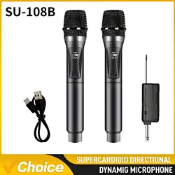 SU-108B Micrófono Inalámbrico UHF de Mano con Pantalla LED