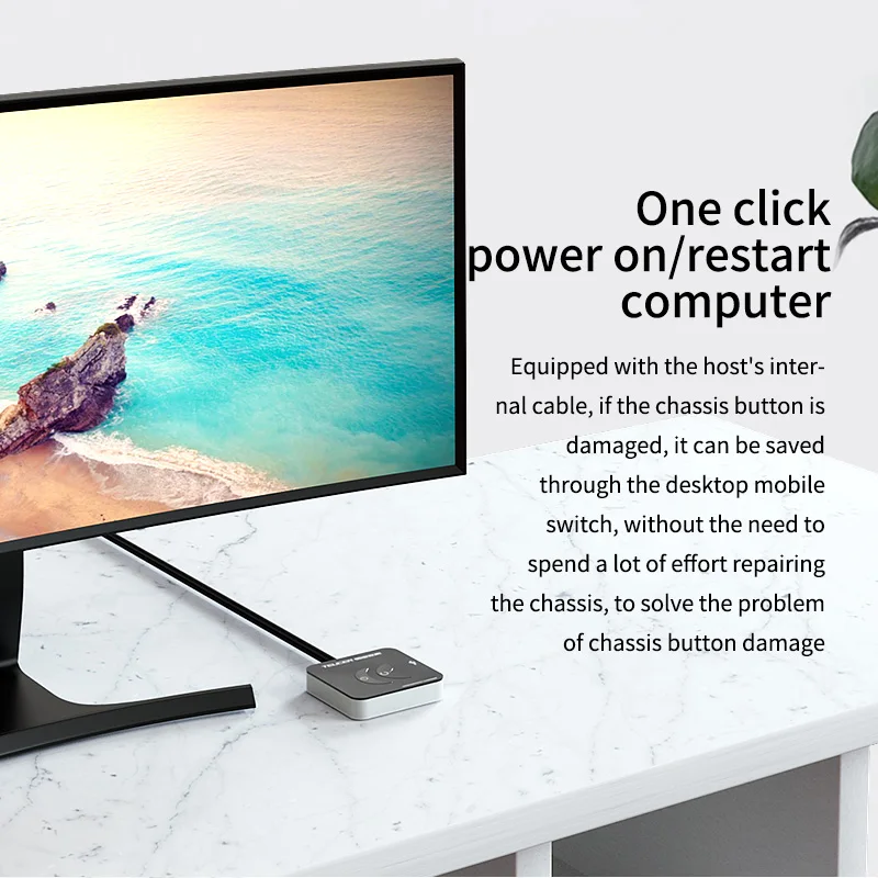 Teucer KG-03 ordenador de escritorio portátil caja de PC interruptor de fuente de alimentación con USB Host de escritorio botón de inicio externo con USB 3,0 - imagen 3