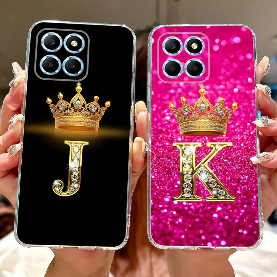 Para Honor X8 5G funda Honor X8a X8b nueva corona letras cubierta suave TPU funda de teléfono para Honor X8b X 8a HonorX8 HonorX8a HonorX8b bolsas