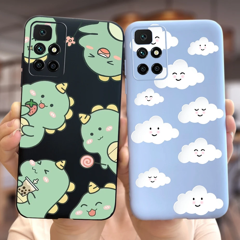 Funda con dibujos de dinosaurios para Xiaomi Redmi 10 2022, carcasa suave de TPU para Redmi 10 Prime, carcasa trasera de 6,5 pulgadas, parachoques - imagen 2
