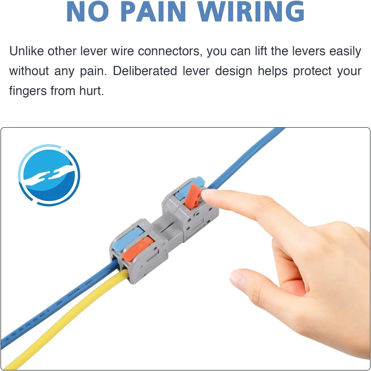5 uds conectores de cable de palanca protección manual 4/5 conductores conectores eléctricos para cables AWG 24-12, conectores de cables reutilizables - imagen 3