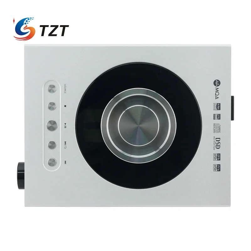 TZT-reproductor de CD portátil HiFi ET3 plateado/negro, tocadiscos de CD de transporte Digital multifuncional, 110V/220V, Streamin WiFi inalámbrico - imagen 4