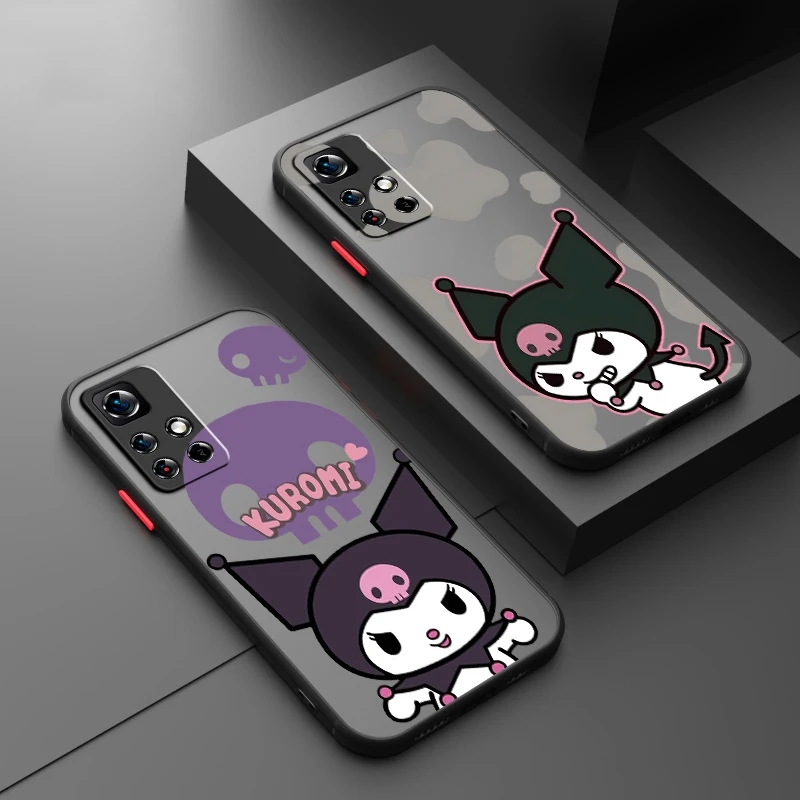 Sanrio Kuromi-funda de lujo translúcida para Redmi Note 13R, 13, 12, 12S, 12T, 11, 11T, 11E, 10 Pro Plus, 5G - imagen 2