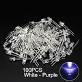 100pcs White-Purple