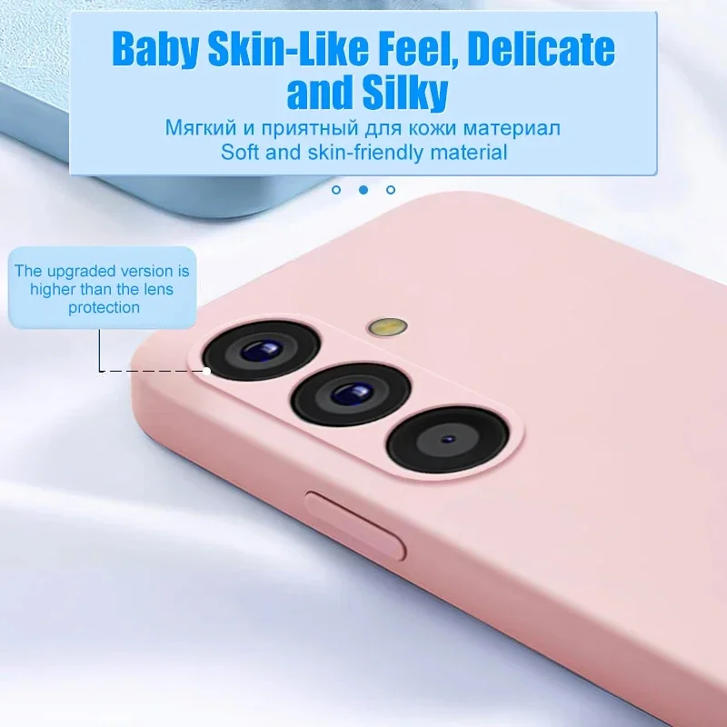 Funda de teléfono de silicona líquida suave para Samsung Galaxy A55 A35 A15 A54 A34 A14 A53 A52s A52 5G A12 A25 funda para Samsung A15 - imagen 3