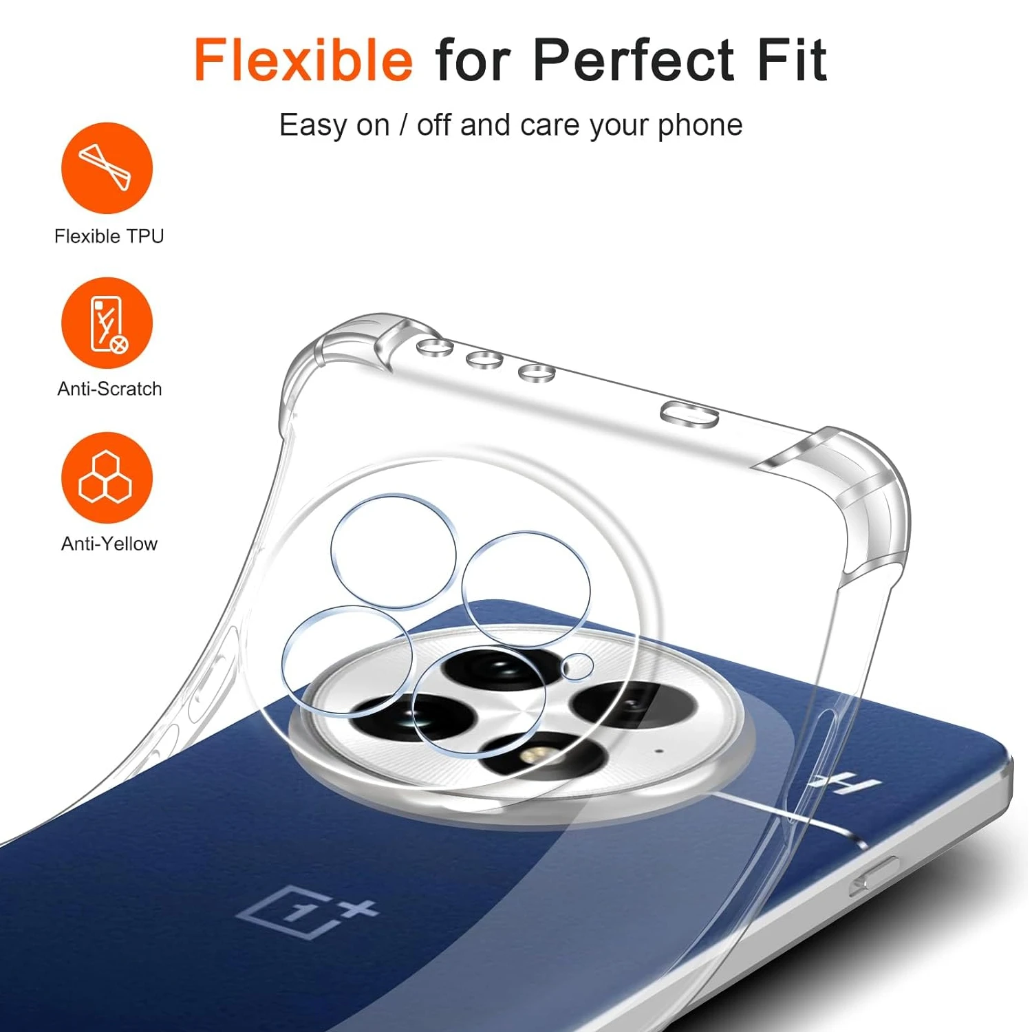 Funda transparente de TPU para OnePlus 13 One Plus 13R, funda protectora de cuatro esquinas a prueba de golpes, Fundas - imagen 4