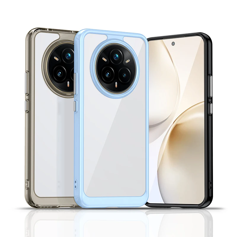 Coque transparente colorée en TPU pour Realme 14 Pro + 5G 14 Pro Plus, housse de protection transparente Fundas Coque Capa