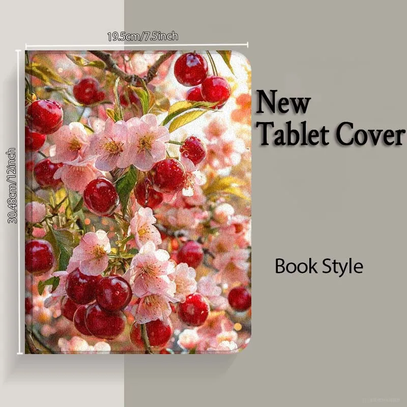 Flor de cerezo roja para Samsung Galaxy Tab S11 S10 S9 S8 S7 S6 A10.1 A9 A8 A7 10,1 Lite FE Plus pulgadas funda para tableta - imagen 5