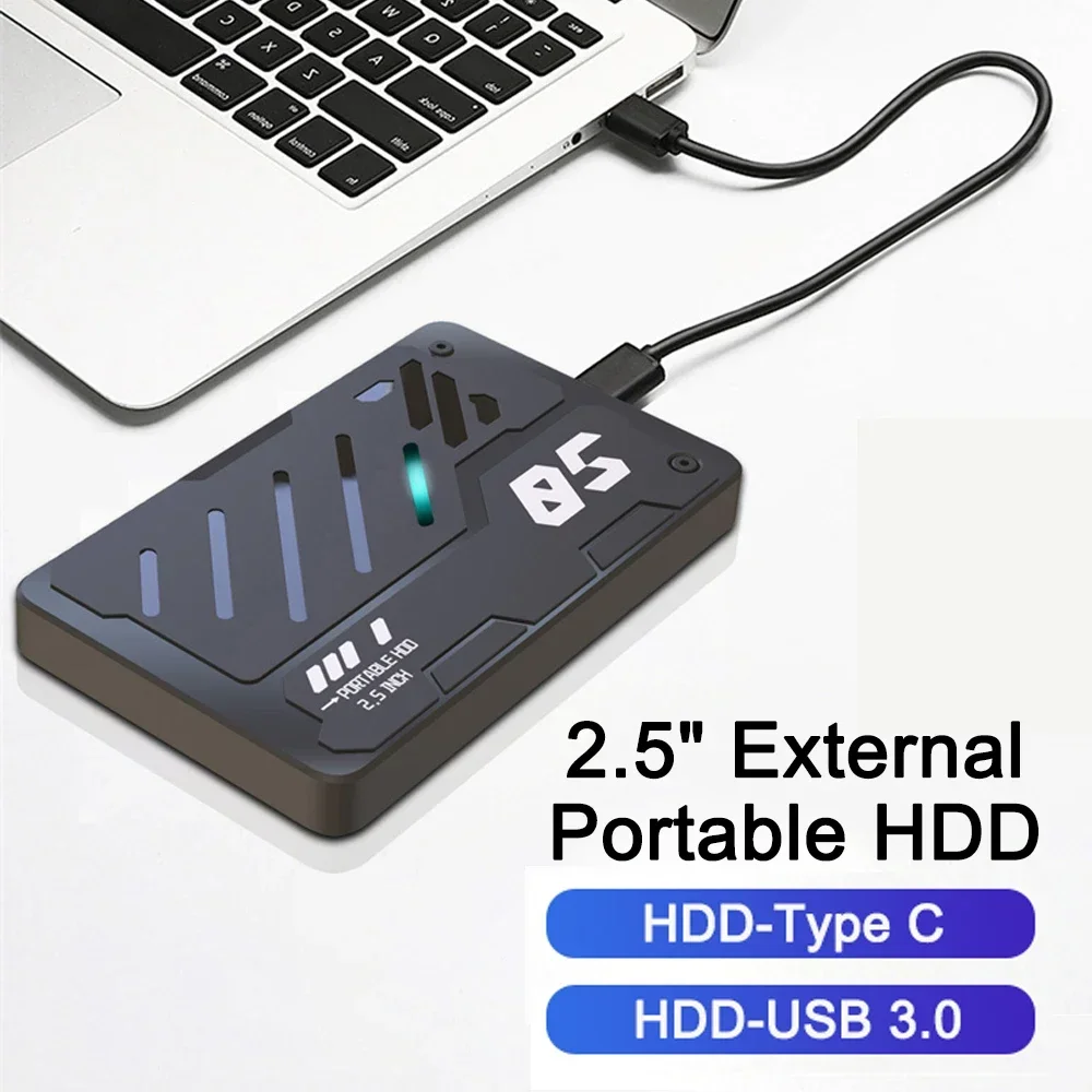 HDD externo 2,5 1TB 750GB 500GB 320GB 250GB 160GB tipo C USB3.0 disco duro 1 TB estilo RGB almacenamiento de expansión para Mac PC portátil