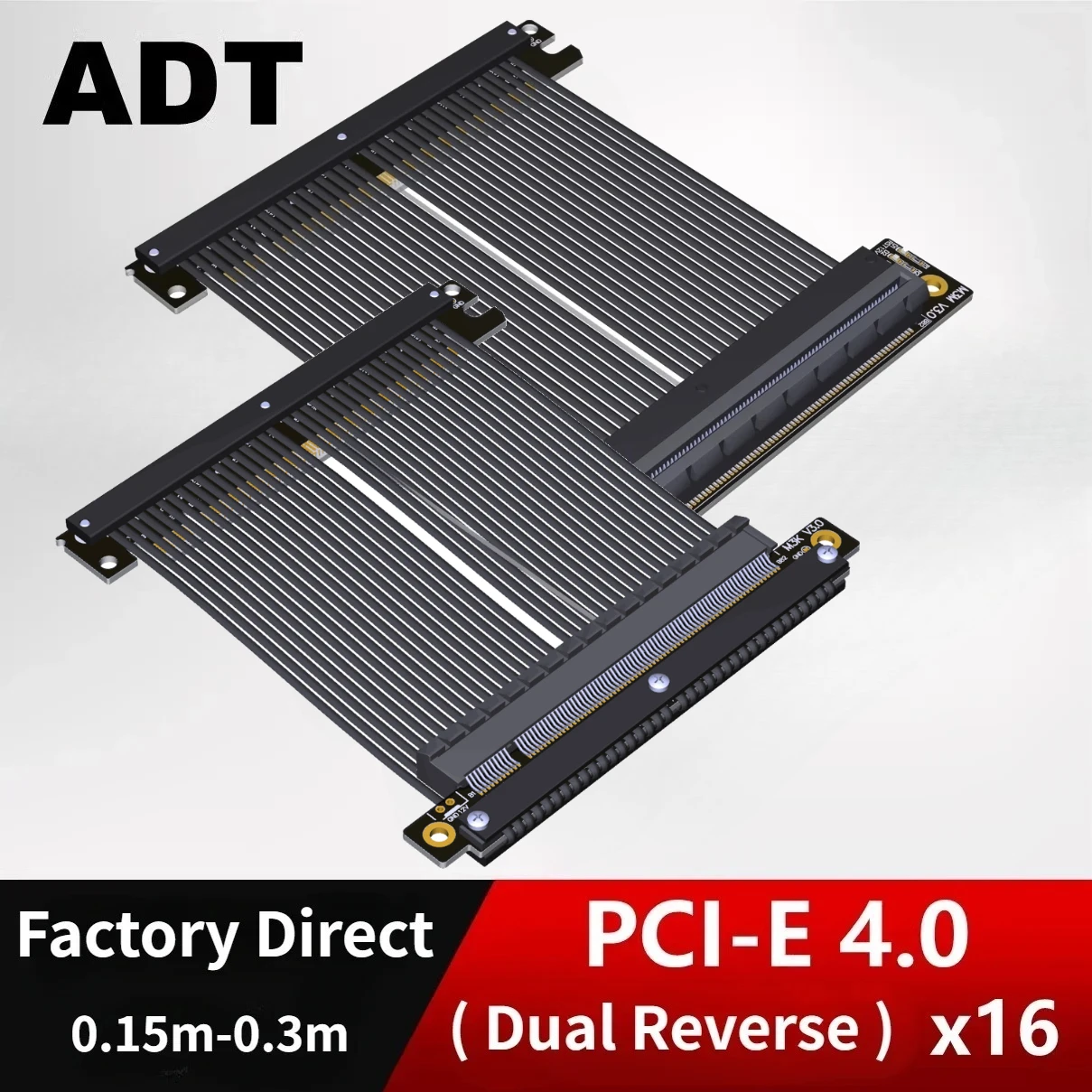 ADT-Link 2025 nuevo PCIe 4,0x16 Cable elevador doble tarjeta de vídeo gráfica inversa RTX 4090 RX7900xt adaptador de extensión GPU para ITX A4 - imagen 2