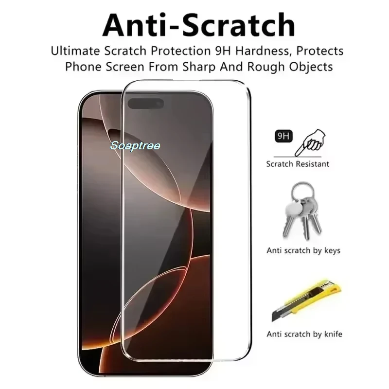 1-2 uds vidrio Protector para iPhone 17 Pro MAX 16 15 14 13 12 Mini 11 Air XS 6 7 8 Plus 16e Protector de pantalla película de vidrio templado - imagen 3