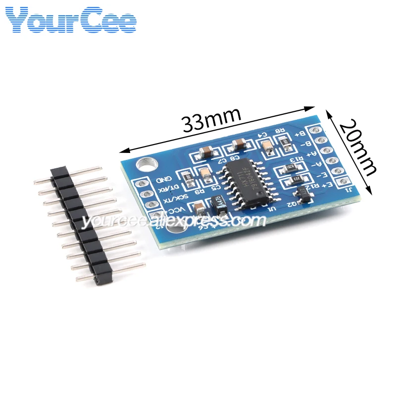 Módulo convertidor ADC de doble canal HX711, 5 uds., 1 unidad, Sensor de presión de pesaje de peso, Mini módulo de precisión AD estándar - imagen 5