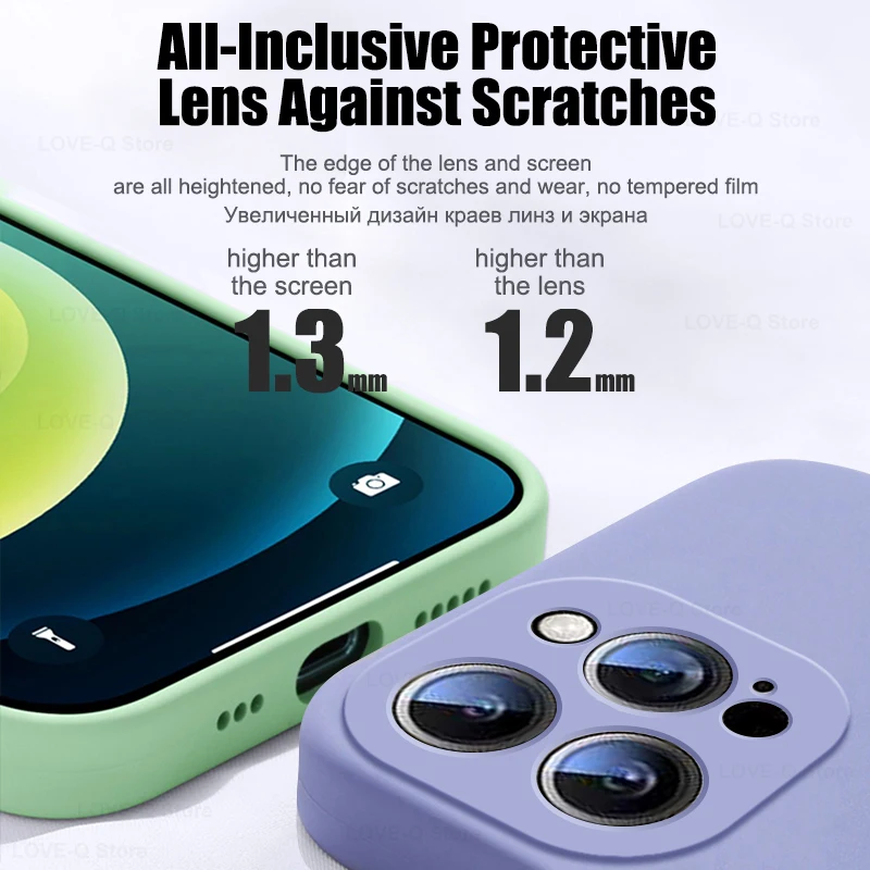 Funda de teléfono de silicona líquida Original para Apple iPhone 16 15 14 Plus 13 12 17 Pro Max fundas para iPhone 17 Pro Max fundas a prueba de golpes, funda para iphone 17 16 pro max - imagen 2