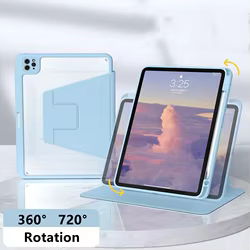 Funda Rotación iPad con Portalápices – Compatible 10 Pro 11 Air 4 9 8 7