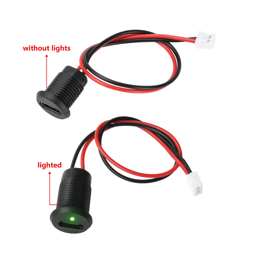 Type C connector Vrouwelijke connector met externe draad PH2.0 vrouwelijke kop TPC waterdichte snelle oplaadpoort met hoge stroomsterkte - imagen 5