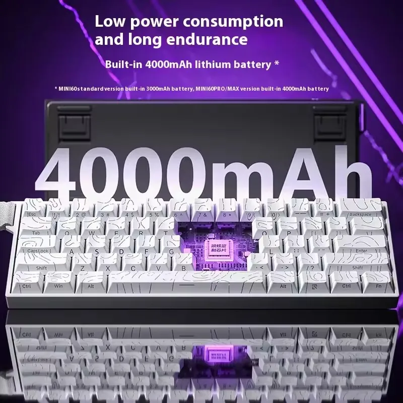 Nuevo AULA MINI60 HE inalámbrico Bluetooth 3 modos teclado de eje magnético mecánico de alto rendimiento Gaming FPS baja latencia personalizado - imagen 4