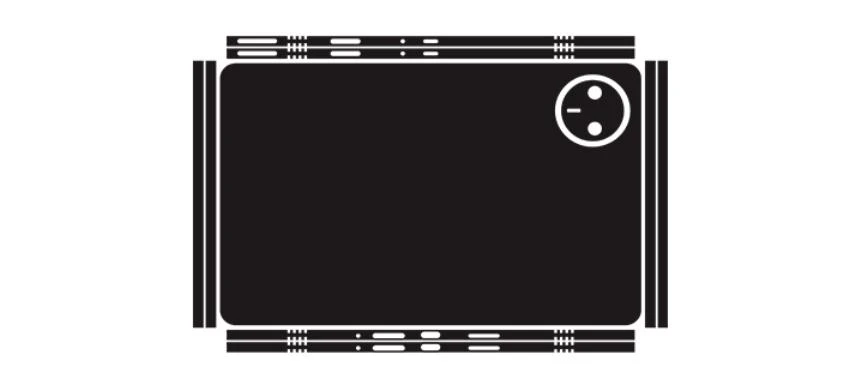 Película protectora precortada para cubierta adhesiva de piel trasera + lateral, 1 Uds., para HUAWEl MatePad Mini 2025 de 8,8 pulgadas