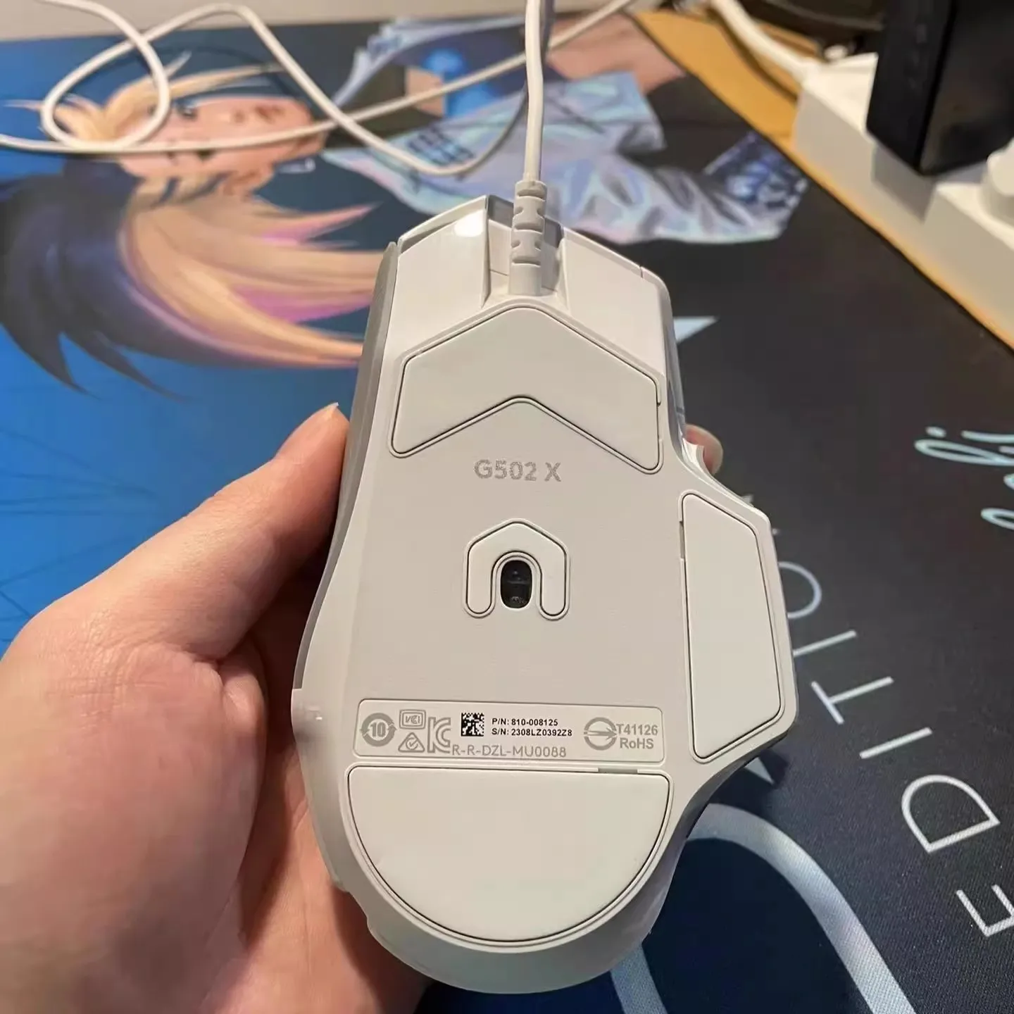 Cable de carga para ratón, Cable de línea de datos para Logitech G502X, longitud inalámbrica de aproximadamente 1,8 m, 1 unidad - imagen 3