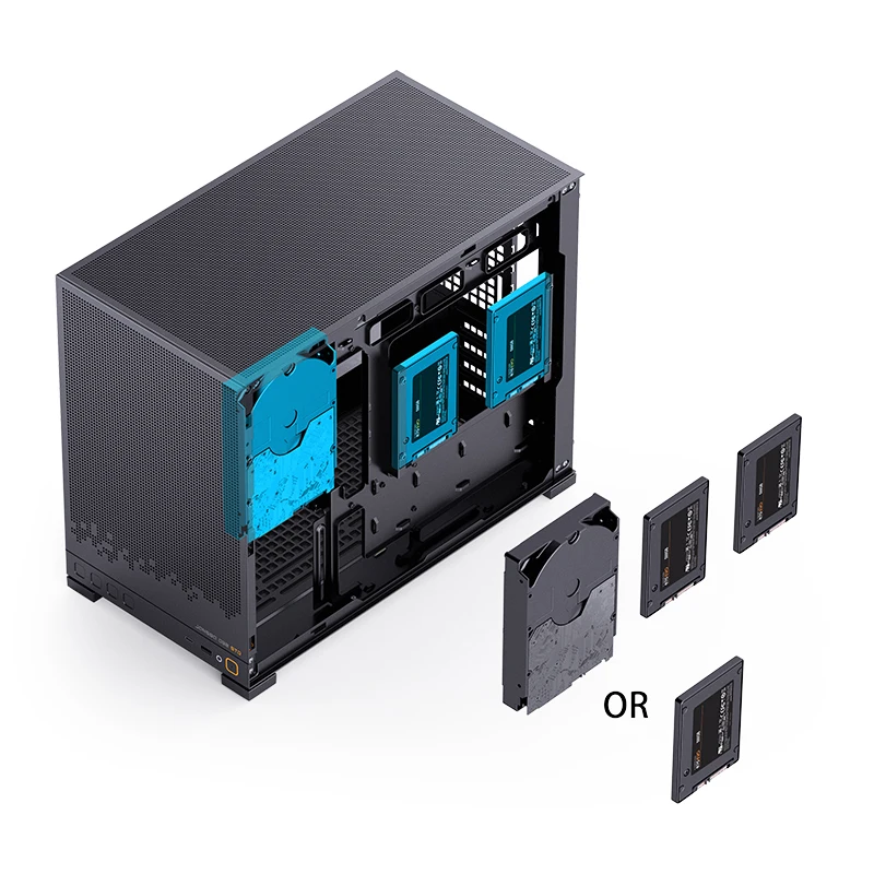 JONSBO D32 STD/PRO MATX carcasa lateral transparente MINI carcasa de escritorio soporte inserción trasera de placa base MATX 240 refrigeración por agua - imagen 4