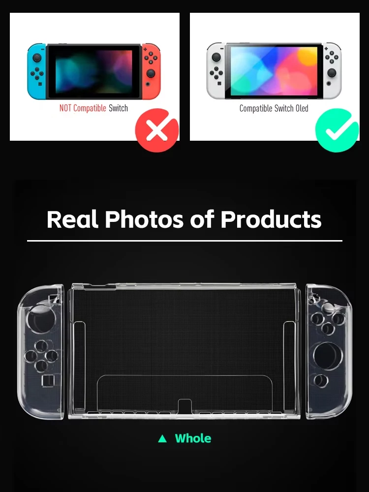Funda Nintendo Switch OLED Data Frog Transparente TPU Antigolpes - imagen 5